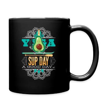 SUP paddleboarding Stand Up Paddle Avocado Yoga - Tasse einfarbig - Schwarz - Rechts