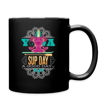 SUP paddleboarding Stand Up Paddle Axolots Yoga - Tasse einfarbig - Schwarz - Rechts