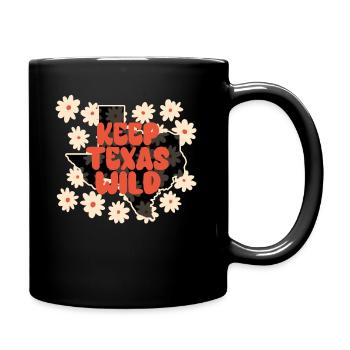 Wildflower Fields Wildflowers Bluebonnet - Full Colour Mug - black - Right