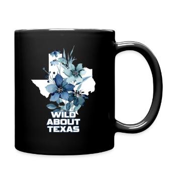 Champs de fleurs sauvages Fleurs sauvages Bluebonnet - Mug uni - noir - Droite