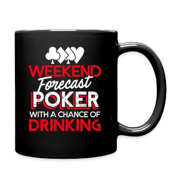 Poker Weekend Forecast Poker - Full Colour Mug - black - Right