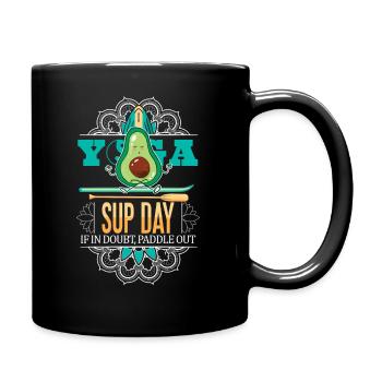 SUP paddleboarding Stand Up Paddle Avocado Yoga - Tasse einfarbig - Schwarz - Rechts