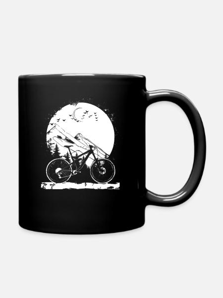Graphismes de vélo de montagne - Mug uni - noir