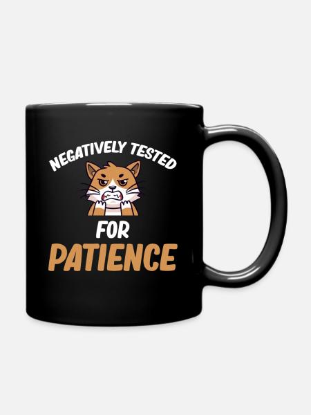 Testé négatif pour la patience Drôle d’impatience - Mug uni - noir
