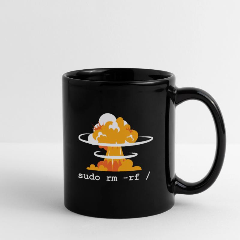 Linux Funny Linux Command Sudo RM RF for Men Full Colour Mug