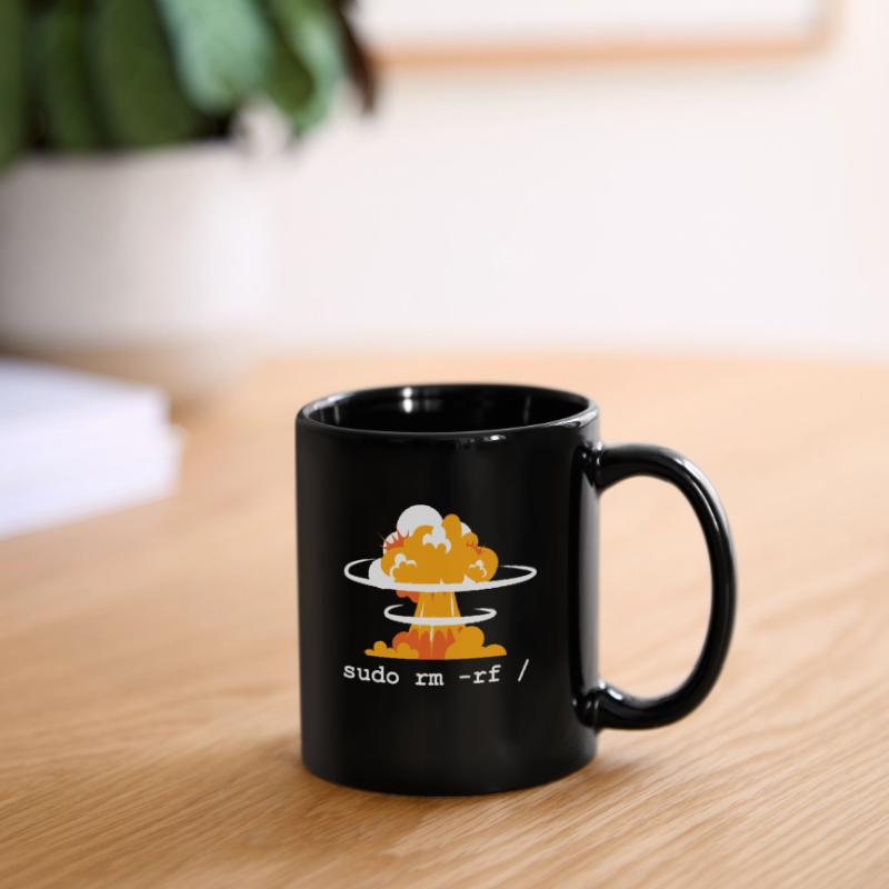 Linux Funny Linux Command Sudo RM RF for Men Full Colour Mug