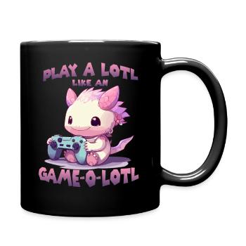 Axolotl Gamer T Kawaii Stuff Anime Axolotl Otaku - Mug uni - noir - Droite