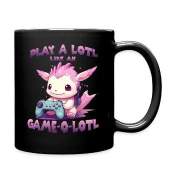 Gamer Axolotl mignon anime Axolotl T pour gaming - Mug uni - noir - Droite