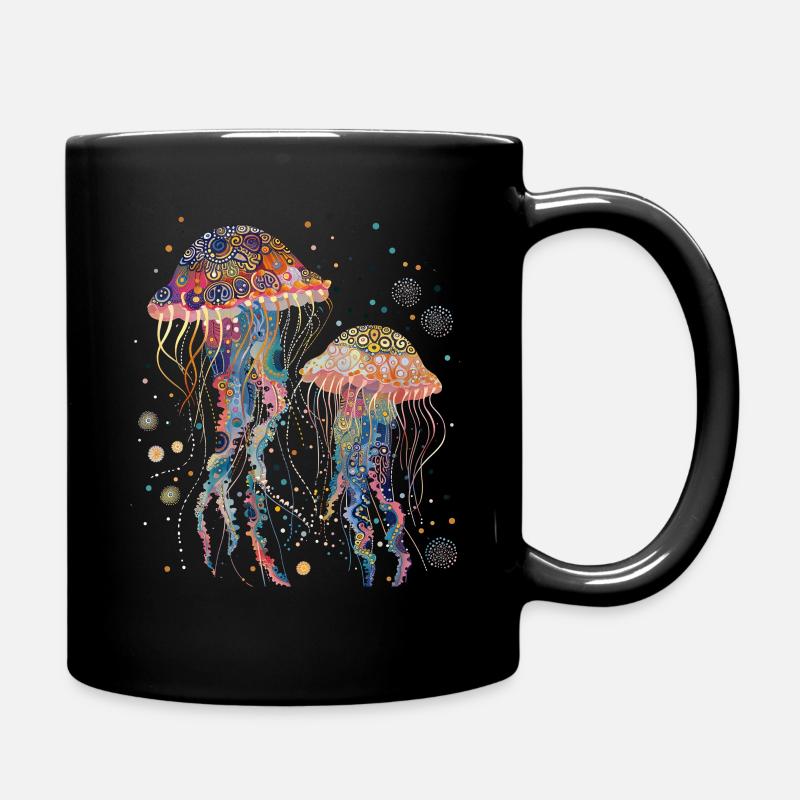 Jellyfish Gift - Full Colour Mug - black
