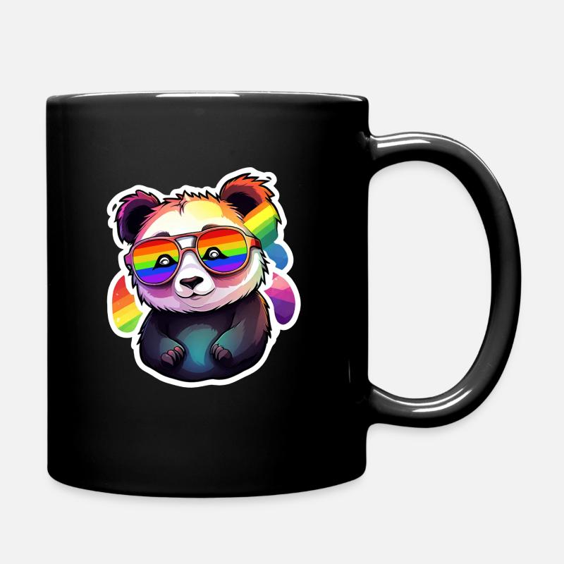 LGBTQ Panda - Tasse einfarbig - Schwarz