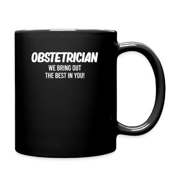 Obstetrician We bring the child in you to the - Full Colour Mug - black - Right