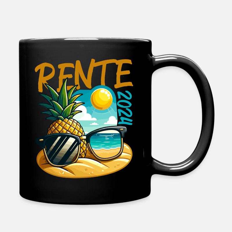Rente Rentner 2024 Abschiedsgeschenk - Tasse einfarbig - Schwarz
