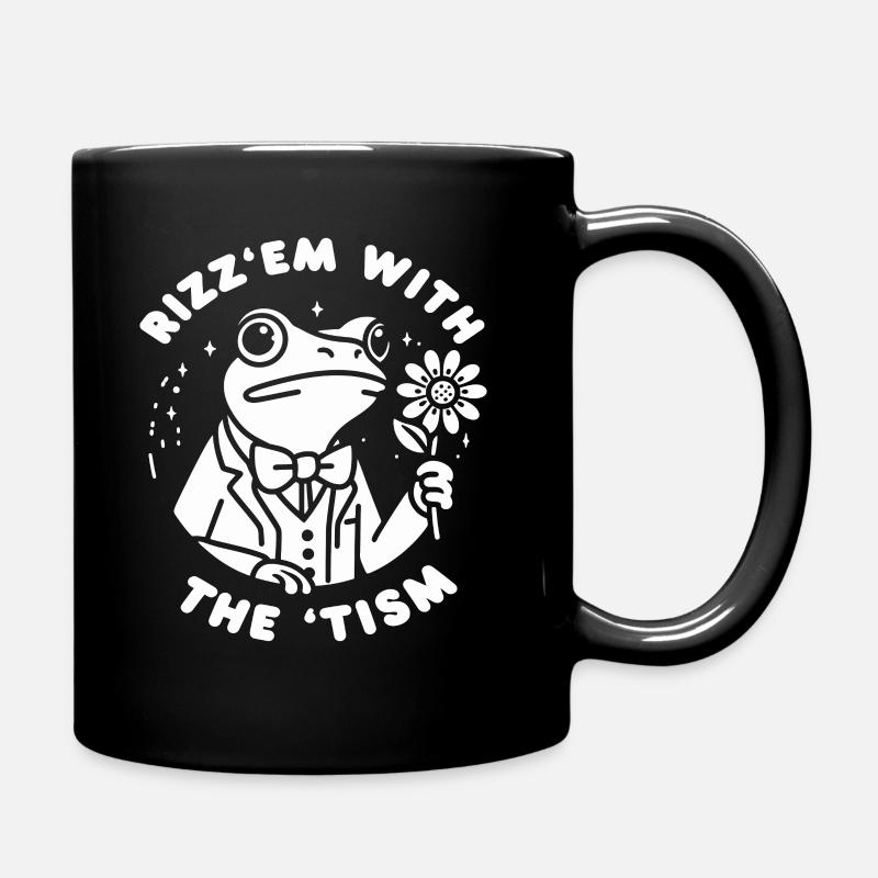 Rizz Em With The Tism - Full Colour Mug - black