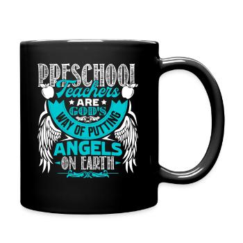 Preschool Teacher Preschool Teachers Angels - Full Colour Mug - black - Right