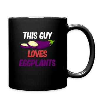 Aub Dieser Typ Liebt Auberginen Auberginen - Tasse einfarbig - Schwarz - Rechts