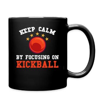 Stay calm by focusing on the - Full Colour Mug - black - Right