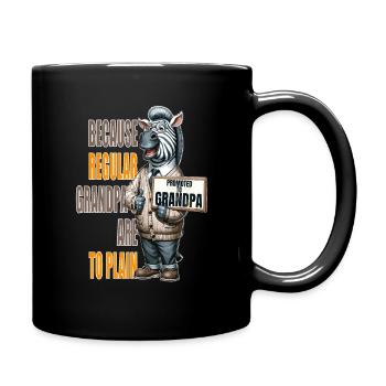 Zebra-Opa-Aktion, nicht Ihr normaler Opa - Tasse einfarbig - Schwarz - Rechts
