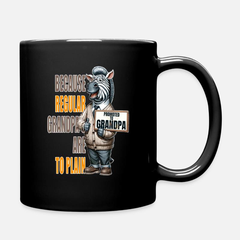 Zebra-Opa-Aktion, nicht Ihr normaler Opa - Tasse einfarbig - Schwarz