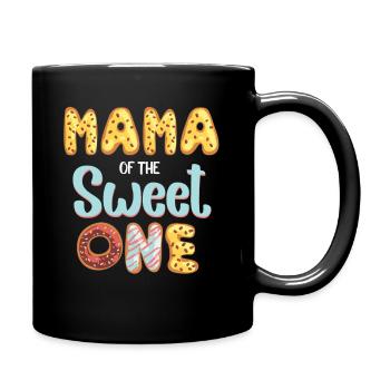 Maman du premier beignet d’anniversaire de la douce - Mug uni - noir - Droite
