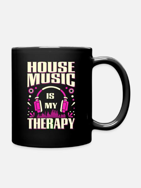 House Music Is My Therapy - Mug uni - noir