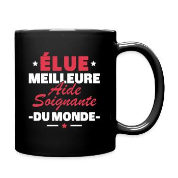 Voted the best caregiver in the world - Full Colour Mug - black - Right