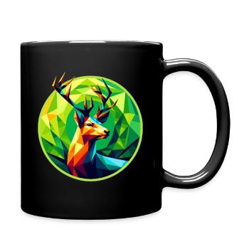 Hirsch - Tasse einfarbig - Schwarz - Rechts