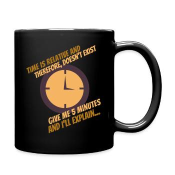 Time doesn't exist Range - Full Colour Mug - black - Right