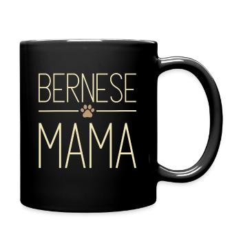 Minimalist Bernese mama Design for Dog moms - Full Colour Mug - black - Right