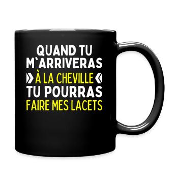 Personne Ne M'arrive À La Cheville Lacet Chaussure - Mug uni - noir - Droite