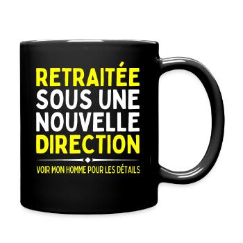 Retraitée Cadeau Retraite Femme Pot Depart Humour - Mug uni - noir - Droite