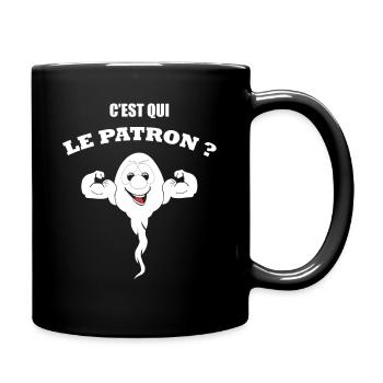 C'est qui le patron? Humour Chef - Mug uni - noir - Droite