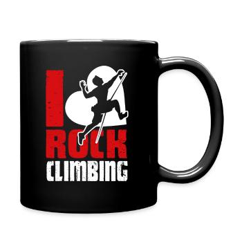 Rock Climbing I Love Rock Climbing - Full Colour Mug - black - Right