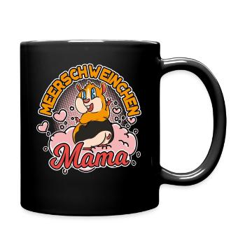 Meerschweinchen Mama Mutter Mädchen Muttertag - Tasse einfarbig - Schwarz - Rechts