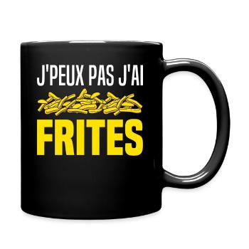 J'Peux Pas J'ai Frite Cornet Frites Pomme De Terre - Mug uni - noir - Droite