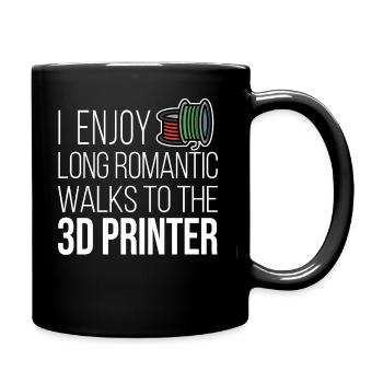 J’aime la marche romantique Imprimante 3D filament CNC - Mug uni - noir - Droite