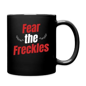 Scared Freckles Funny British - Full Colour Mug - black - Right