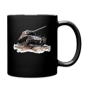 Deutsche Tiger Panzer Deutsche Kriegsgeschichte - Tasse einfarbig - Schwarz - Rechts