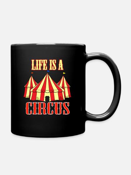 Life Is A Circus Komiker - Tasse einfarbig - Schwarz