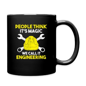 Lustige Ingenieurwesen Elektroingenieur - Tasse einfarbig - Schwarz - Rechts