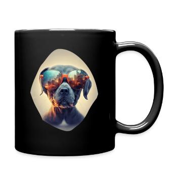 Cool Dog - Tasse einfarbig - Schwarz - Rechts
