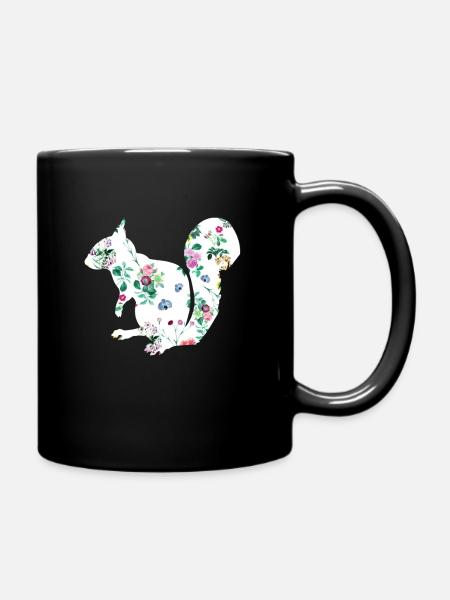 Eichhörnchen - Tasse einfarbig - Schwarz