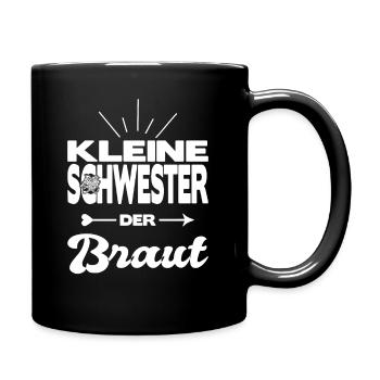 Kleine Schwester Der Braut Hochzeit Kostüm - Tasse einfarbig - Schwarz - Rechts