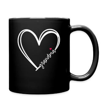 Grand-mère Coeur Femmes Pour Noël Fête Des Mères - Mug uni - noir - Droite