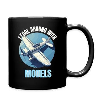 Model Making Model Airplane Airfield Flying Funny - Full Colour Mug - black - Right