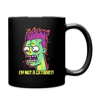 Cartoon-Zombie: Die weinerliche Mimose - Tasse einfarbig - Schwarz - Rechts
