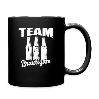 JGA Team Bräutigam Junggesellenabschied Kostüm - Tasse einfarbig - Schwarz - Rechts