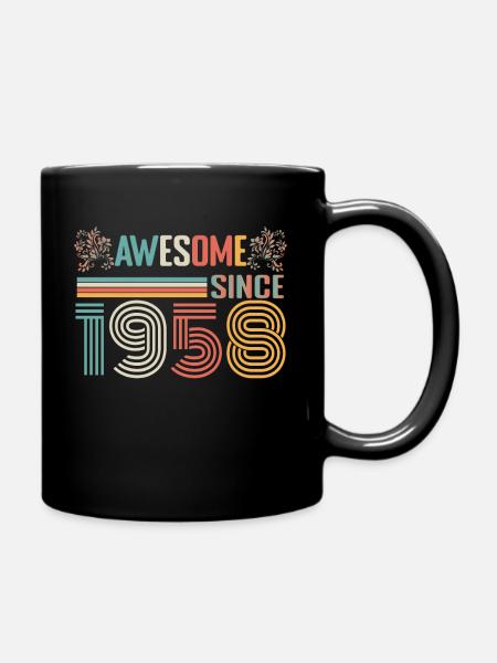 1958 Jubiläum seit 1958 Jahrgang 1958 - Tasse einfarbig - Schwarz