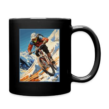 VTT super cool plein d’action - Mug uni - noir - Droite