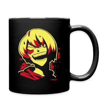 Bittersweet Laugh: Crazy Evil Anime Girl - Full Colour Mug - black - Right