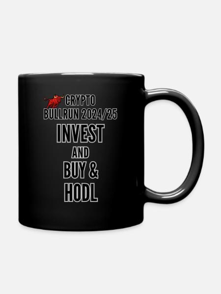 Krypto Bitcoin Altcoin Bullrun 2024 25 HODL IT - Tasse einfarbig - Schwarz